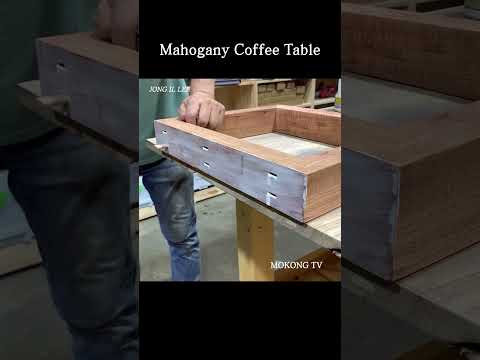 Assemble Coffe Table / Korean Mahogany Slab Woodworking #shorts