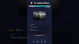 Grayscale Function in CSS #css #codingwithvishal #grayscale #Website #worldofdevelopers