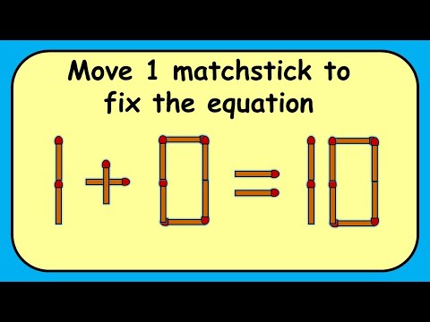 1+0=10 turn this wrong equation into correct | Match stick puzzle #367 | Puzzles with Answer