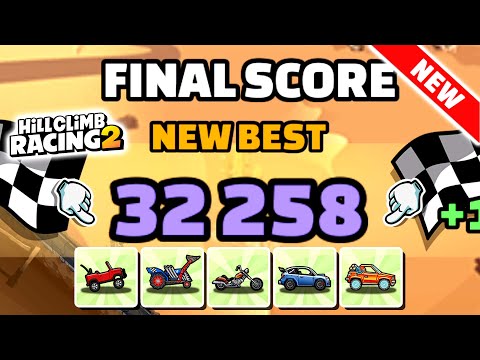 Hill Climb Racing 2 - 32258 points (33k) in ROCK BUTTOM RACING Team Event