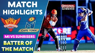 Match Highlights | SEC vs MICT | SA20 | Sunrisers Eastern Cape vs MI Cape Town |@OriginalReview-v6n