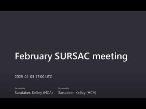 WA State Substance Use Recovery Services Advisory Committee (SURSAC) February 3, 2025