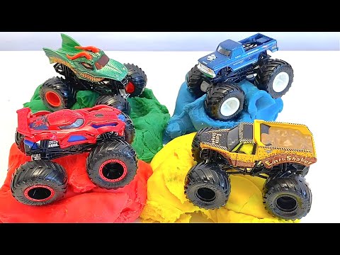 MONSTER JAM | SPIDER-MAN | SPIN MASTER | BIGFOOT | PLAY DOH PLUNGE | HOT WHEELS MONSTER TRUCKS