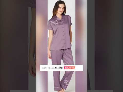 I like me satin nightsuit from Myntra #nightsuit #nightwear #loungewear