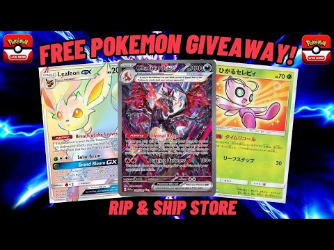 🔴Live -  Free Giveaways! Pokémon Cards & Rip & Ship Store!