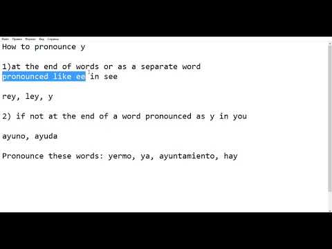 (ESP) Pronouncing the letter y