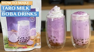 3 EASY TARO MILK RECIPES: HOT TARO LATTE, ICED TARO LATTE & TARO MILKSHAKE