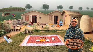 Unseen Woman Village Life Pakistan in Winter Fog | Old Culture | Village Food | Stunning Pakistan