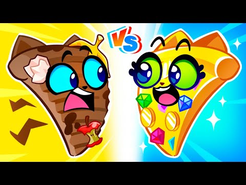 💎 Rich VS Poor Pizza 🍕 Best Kids Cartoons ✨ Animated Stories for Toddlers 😻 Purr-Purr