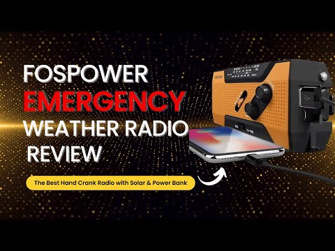 FosPower Emergency Weather Radio Review | Best Hand Crank Radio with Solar & Power Bank 2024