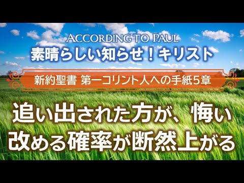 #8 第1コリント人への手紙5章「追い出された方が、悔い改める確率が断然上がる」