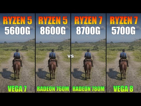 Ryzen 5 5600G vs Ryzen 5 8600G vs Ryzen 7 8700G vs Ryzen 7 5700G - Tested in 6 Games