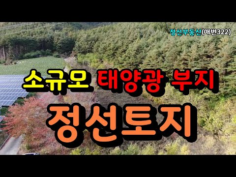 소규모 태양광 부지 정선토지/ 정선토지박사