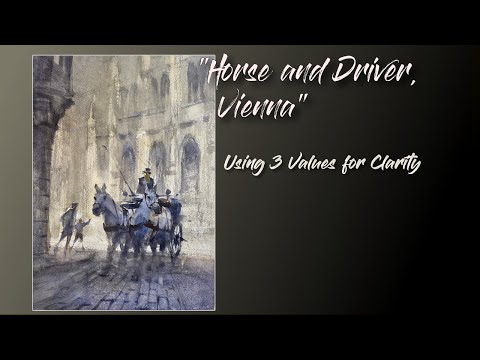 Advancing with Watercolor Horse and Driver