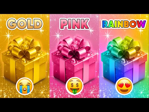 Choose Your Gift...! ⭐️🌈💗 Gold, Rainbow or Pink | How Lucky Are You? 😱 Quiz Shiba