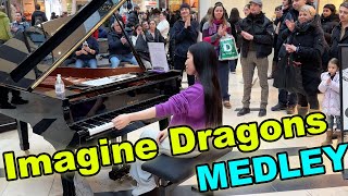 Unforgettable Public Piano Performance: Imagine Dragons Medley!