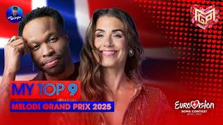 🇳🇴 Melodi Grand Prix 2025: My Top 09 [Based on Snippets]