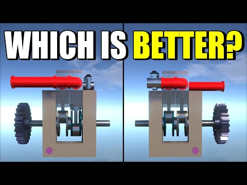 Which Engine Setup is More Efficient for Generating Power? (Gearblocks)