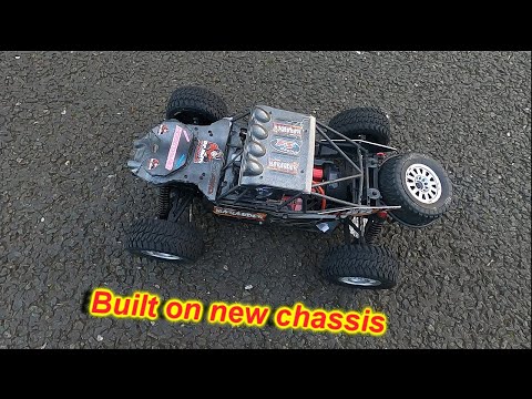 Fs Racing Marauder 1/10 brushless, Run on new chassis, and home made front panel.