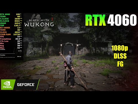 Black Myth: Wukong - RTX 4060 - 1080p All Settings, DLSS, Frame Generation