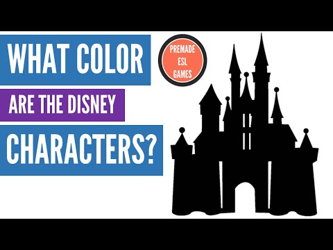 What Color Are The Disney Characters? | English Classroom Guessing Game| Practice Colors | Colours