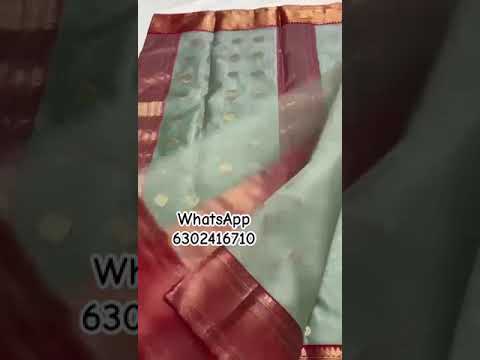 Pure chenderi pattu saree for orders 6302416710 #handloom #saree #trending #shorts #subscribe