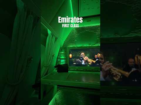 Disco lights on Emirates 777 First Class #emirates #firstclass #dubai #luxurytravel #aviation #777