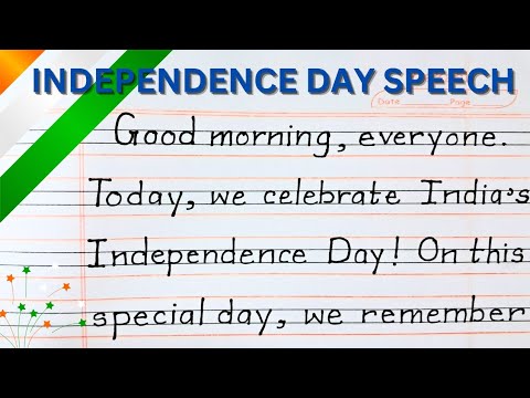 Simple Independence Day speech in English for UKG | best speech on 15th August 2024  | Easy to learn