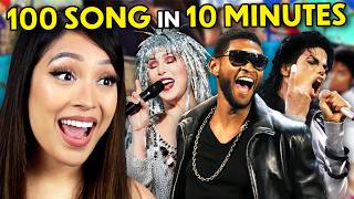 Millennials Try To Sing 100 Songs In 10 Minutes!