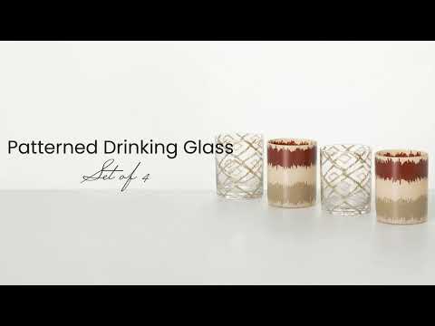 Patterned Drinking Glass Set