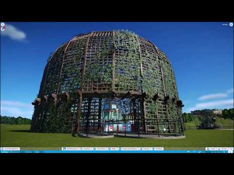 Large Floral Dome Timelapse (Planet Coaster)