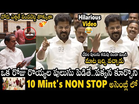 Revanth Reddy Mass Ragging EX CM KCR And Roja In Assembly | KTR | Jagan | Bhairava Media