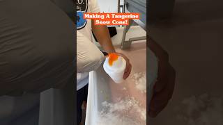 Making A Tangerine Snow Cone! #shavedice #snowcone