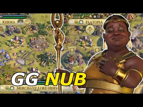 CRAZY Nubia Spawn!! | Civ VI Multiplayer Nubia Full Game