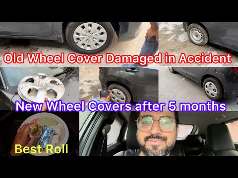 Accident ke 5 months baad Wheel Cover change karvae | Best Chaap Roll in Shalimar Bagh | #car #food