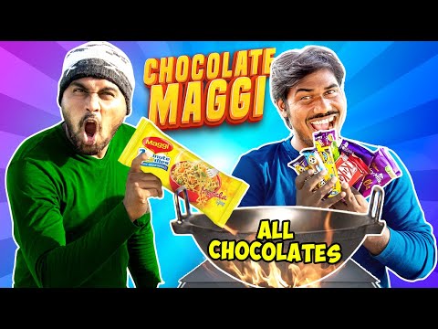 Mixing All Chocolate & Making Chocolate Maggi | Mad Brothers Cooking