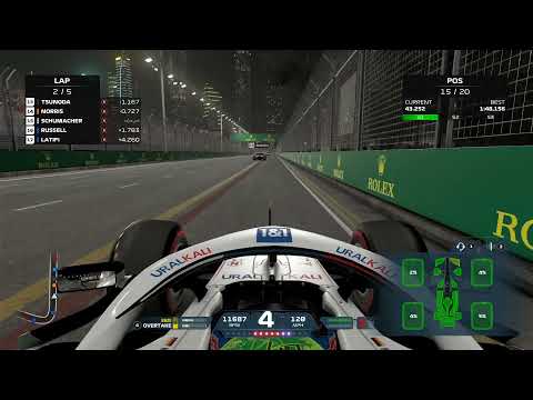 F1 2021 Gameplay - Mick Schumacher at Singapore (PC)