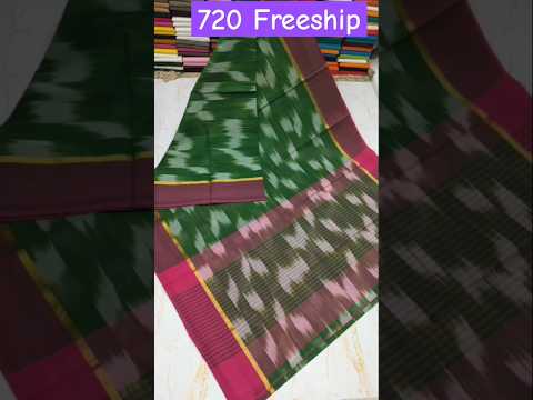 Negamam Cotton Ikkat Design Handloom sarees WHATSAPP 9790271649 with Blouse