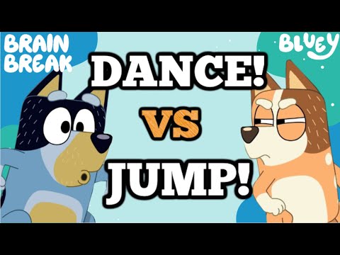 Bluey Fun-Filled Family Brain Break | Just Dance | Chili VS Bandit Jump Battle