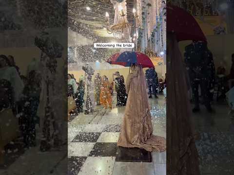 Snowfall entry of Bride!! #snowfall #bridalentry