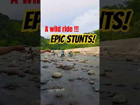 These bikers are fearless.Check out their insane river crossing skills.