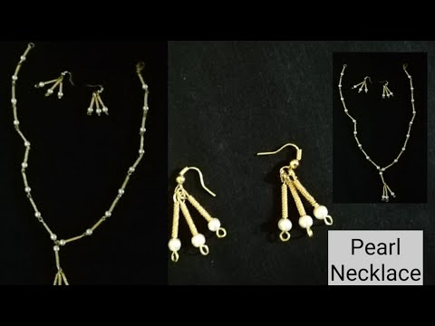 How to Make a Beautiful and Easy Pearl Necklace || [DIY] || Wayanadan Recipe