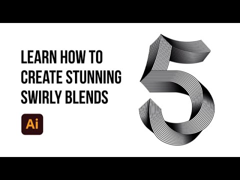 Learn how to create a STUNNING swirly BLEND logo | Typefool Adobe illustrator tutorial