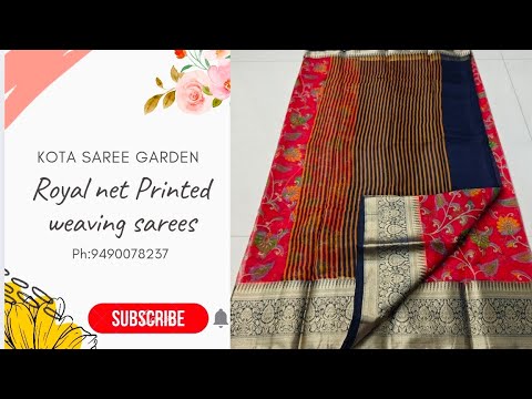 🆕 Royal Netted kota digital printed weaving Sarees.ph:9490078237 #wholesalekota #Kotasaree #viral