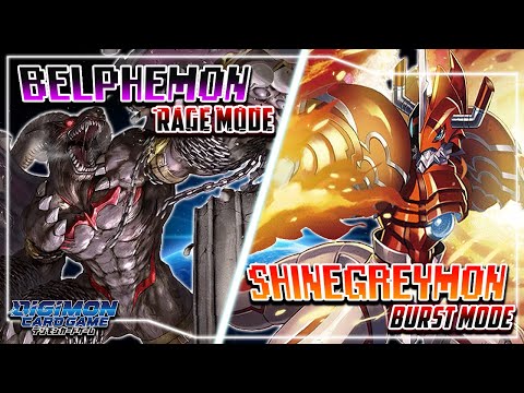 Digimon Card Game : Belphemon Rage Mode (Purple) VS Shinegreymon Burst Mode (Red) [BT-13]