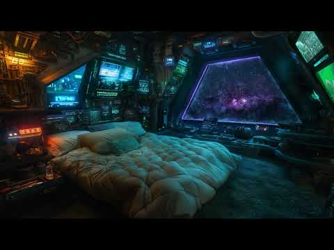 Secret Space Cabin | Traveling into Deep Space | Relaxing Sounds of Space Flight | 4K | 10 hrs