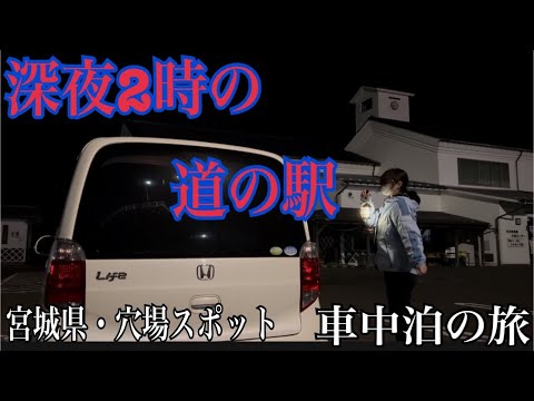 【車中泊の旅/40代独身女1人旅】深夜の道の駅で怒鳴り声…−1度の雪降る夜に暖房器具無しで車中泊in宮城県蔵の町・白石市旅行でおススメの車中泊スポット@道の駅村田