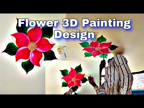 3d flower 🌺 painting design ideas | Celling painting design ideas 💡