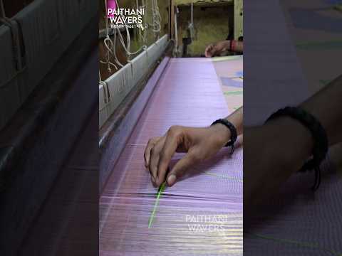 Manufacturing Silk Saree Pallu Design #paithani #saree #traditional  #making #shop