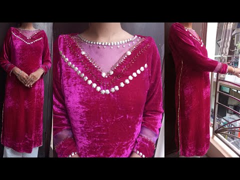 DESIGNER VELVET SUIT CUTTING AND STITCHING |2024 VELVET LATEST SUIT|Trending VELVET suit design